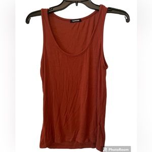 TALANTLESS Ribbed Tank Top Size XL Red Orange Color